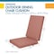 Classic Accessories Weekend 44" x 20" x 3" Dining Chair Cushions, Cedarwood CCWCH44203 - alternate 5
